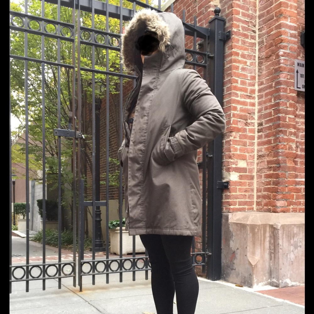 Dunderdon long hooded parka coat 100% cotton